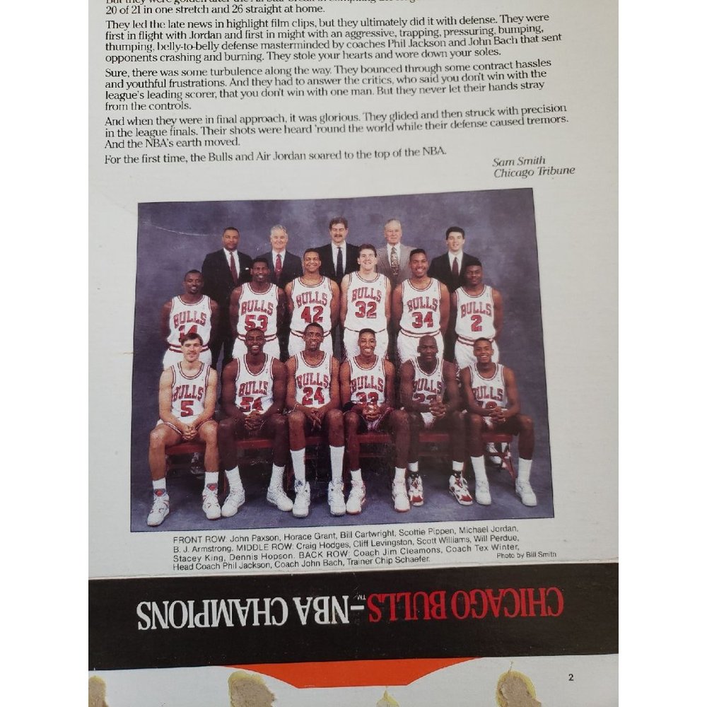 General Mills Wheaties 1991 NBA World Champion Chicago Bulls empty box - Picture 2 of 7